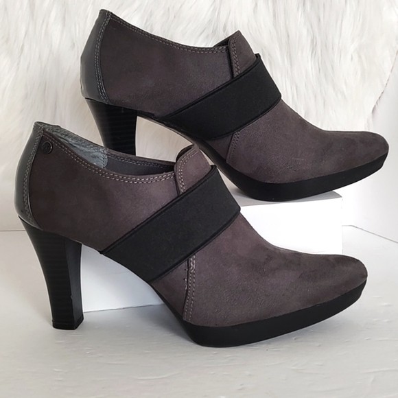 Dana Buchman Womens Grey Suede Ankle Booties Heeled Pumps/Size 7.5 - Picture 1 of 11